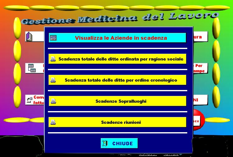 SCADENZE VISITE, SOPRALLUOGHI ECC.